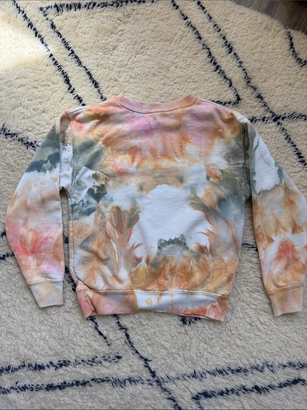 Kids Rabbit Skins Marble Tie Dye Crewneck